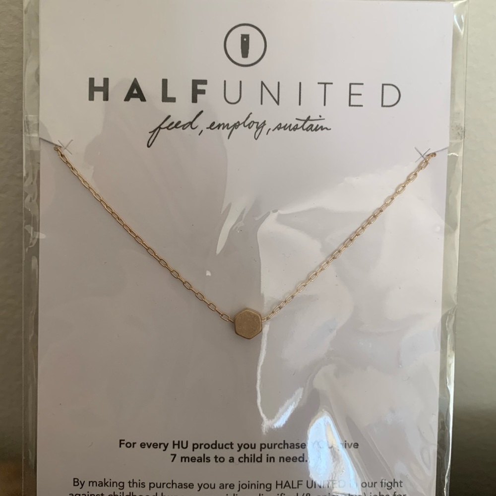 Hexagon pendant necklace